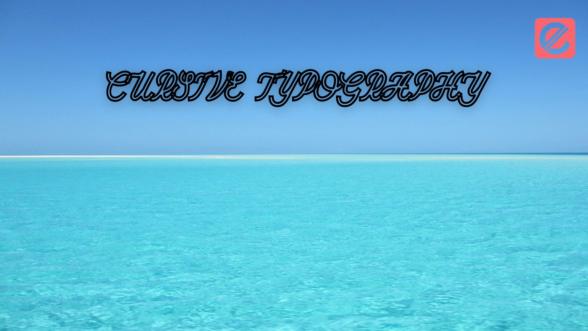 Which tools are essential for creating cursive typography?